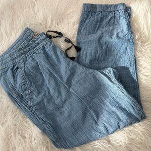 J.Crew Point Sur Chambray Pants Sz 8